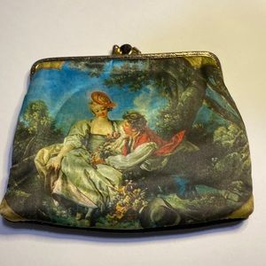 Vintage large coin purse. Francois Boucher, The Four Seasons: Autumn.